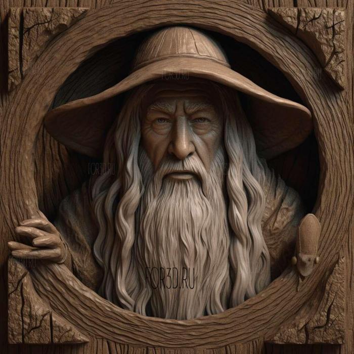 Gandalf 3 stl model for CNC